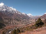 
Annapurna Circuit - Dharapani to Manang - Looking Towards Manang From Ghyaru
